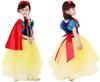 Disney Snow White Princess Dress Halloween Costume Cosplay Fluffy 6 Layer Structure Magic Steak 4 Piece Set [IntoU] Children's Dress, Cloak, Headband,