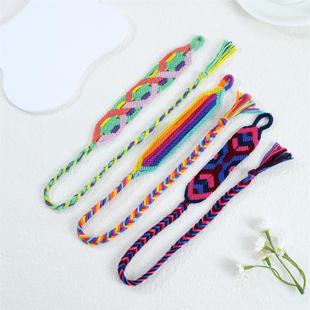Цветные веревочные браслеты, богемный плетеный браслет для женщин, девочек, мальчиков, дам, пар, дружбы, вечеринок, ювелирные изделия