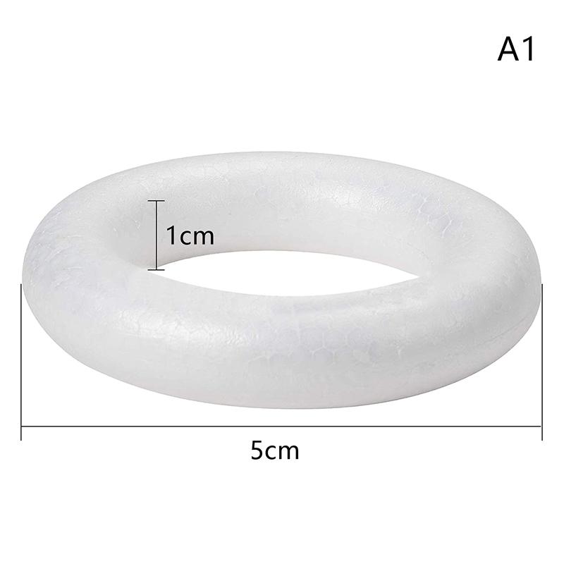 White Round Polystyrene Foam Ring For Christmas Crafts Diy Handmade Wreath Wedding Holidays Home Party Decoration