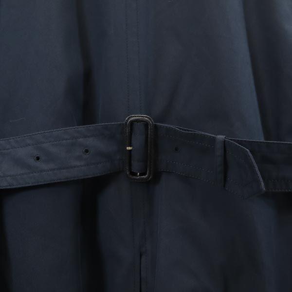 Burberry Сделано в Великобритании Пальто-стойка из нержавеющей стали 50 Темно-синий Пояс Мужское Б/у