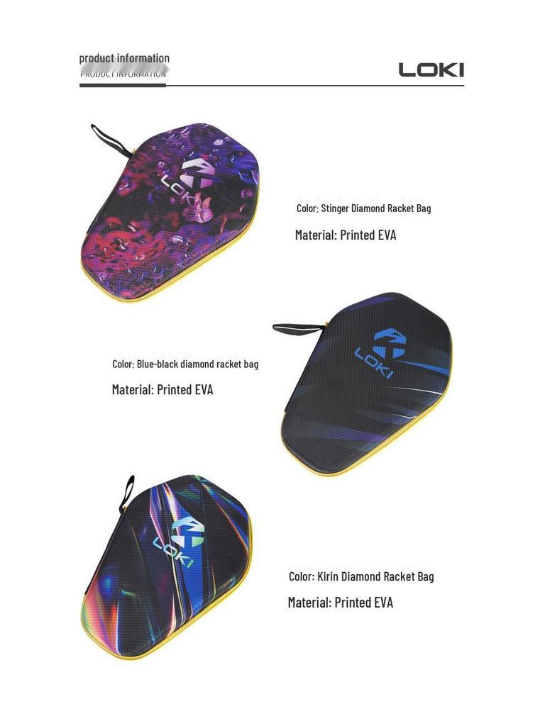 LOKI Thor Table Tennis Racket Case: Portable, Durable, Hard Shell, Large Capacity Bag