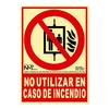 Extinguishing Panel ''Do Not Use In Case Of Fire'' Class A (pvc 1mm) 21x30cm