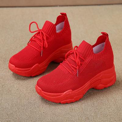 Скрытая платформа Женские кроссовки Сетчатые дышащие Повседневная обувь для женщин Мода Уличные Женские Кроссовки tenis de mujer