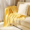 Multi-Purpose Woven Blanket: Sofa Throw, Bed Runner, Air Conditioning Shawl, Summer Cool Nap Blanket