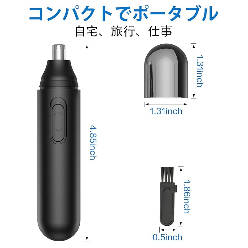 Nose Hair Cutter Mens Ear Hair Cutter Eyebrows Shaver 1 Unit 3 Roles Small Size Convenient To Carry Low Noise Unisex