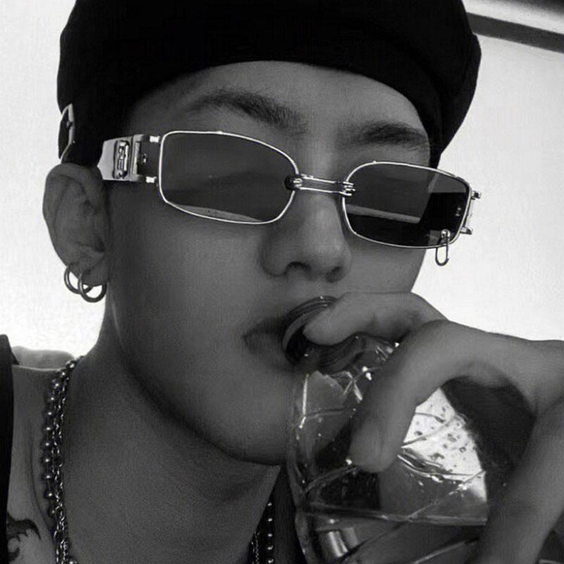 Rectangle Shape Sunglasses Woman Korean New Stylish Cool Men'S Sun Glasses Uv Protection Female Sun Glass