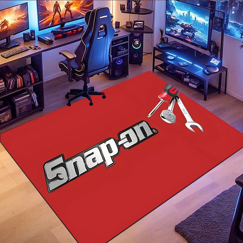Snap-on Tools Patterned Rug, suitable for living room, bedroom, game room, computer room and home décor.