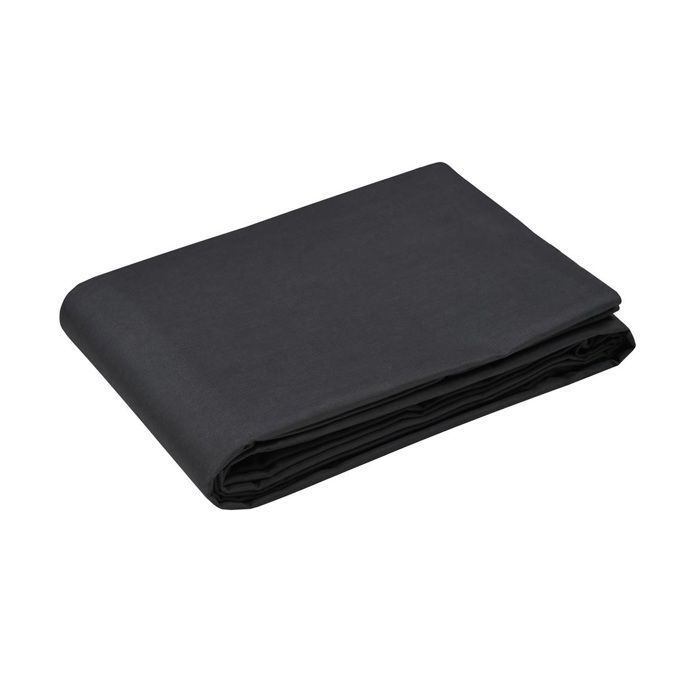 Housse De Couette En Percale De Coton Uni 260 X 240 Cm Elysée Anthracite