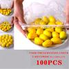 100 шт. одноразовых крышек для сохранения свежести, пластиковые крышки для хранения продуктов, многоразовые крышки для мисок, эластичные чехлы, эластичные чехлы