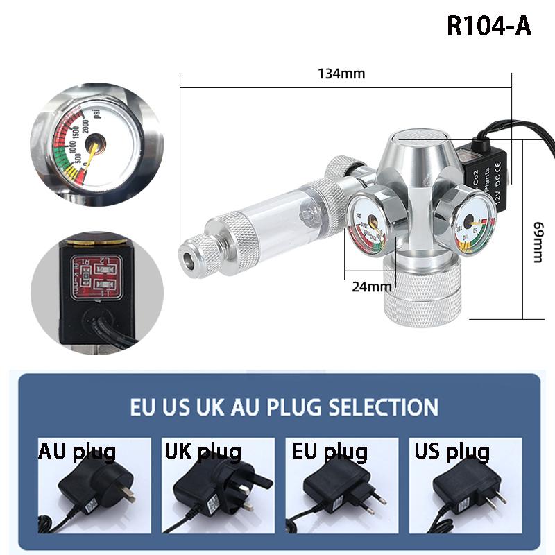 AC100-240V Аквариумный Регулятор CO2 Электромагнитный Клапан Счетчик Пузырьков Система Контроля CO2 Аквариум Редуктор Давления CO2