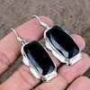 Black Spinel Gemstone Handmade 925 Sterling Silver Jewelry Earring 2.13" KKG-628