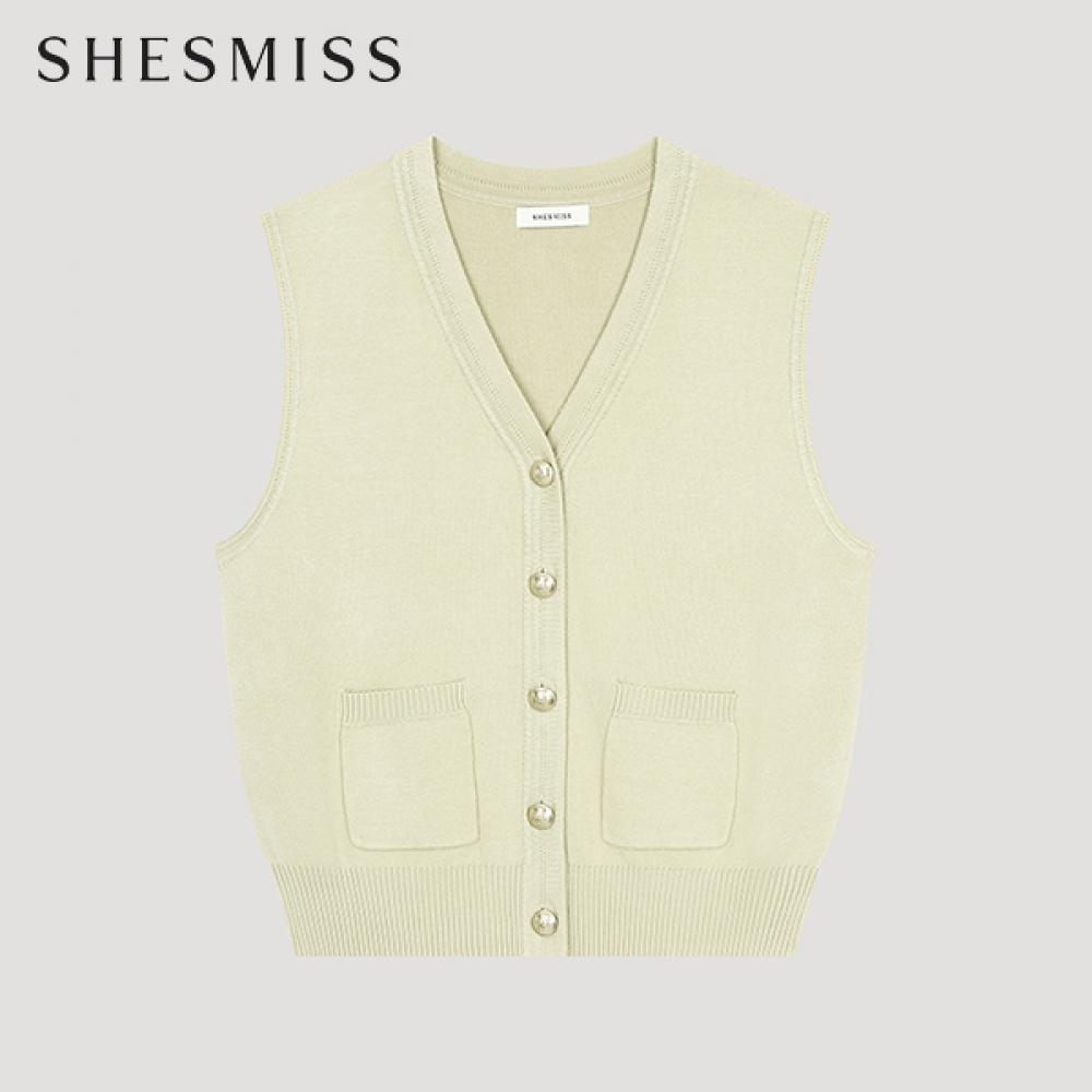 She S miss Button Многослойный трикотажный жилет SSkvto12010 Lk