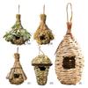 Natural Grass Bird House Comfortable Resting Place Weaved Hanging Parrot Nest Houses Birdhouse Outdoor Decoration