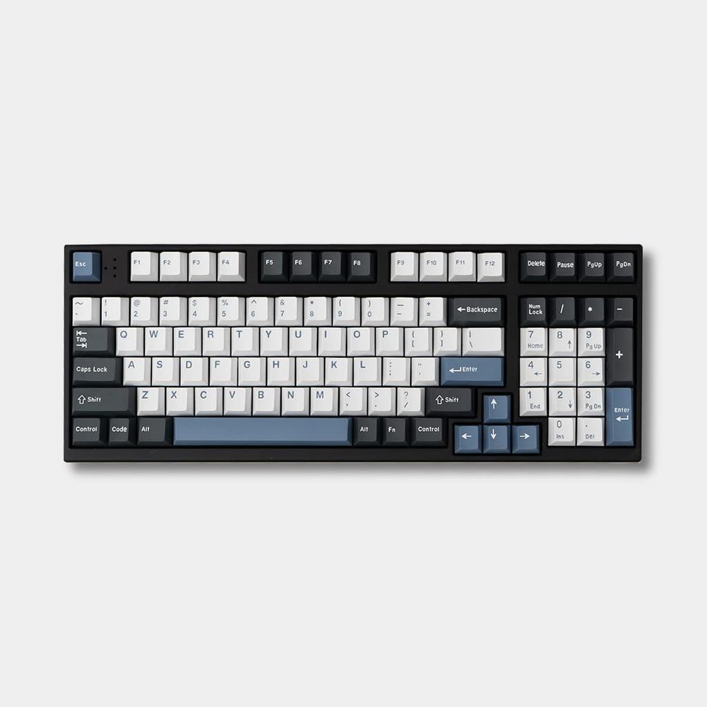 Arctic Blue White Keycaps Full Set 173 Keys Cherry Profile Doubleshot Custom Keycaps Cherry MX Gateron Kailh Box Switch Mechanical Gaming Gear
