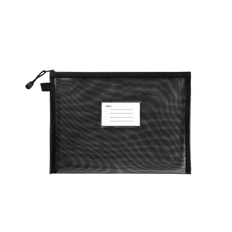 Прозрачная сумка для файлов Нейлоновая сетка на молнии Тестовая бумага Информационная сумка Сумка для хранения файлов Офисная сумка для студентов А5