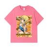 275 GSM Washed T-shirts 100% Cotton Fairy Tail V1 Lucy Waifu Print Unisex Heavy Cotton T Shirt