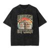 Vintage Washed T Shirt Eat What Funny Cat Humor Cotton T-Shirts  Trending Tshirt for Mens Summer Y2K Retro Tees