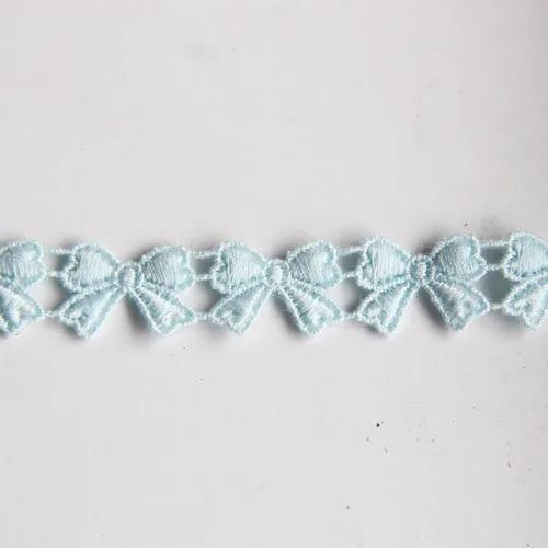 2 ярда/партия бант вышитый водорастворимый кружевной ленты DIY швейная ткань для одежды черный белый ручная работа поделки 1 см шириной