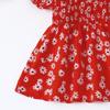 Square Collar Summer Flower Dress Puff Sleeve Toddle Dress Baby Girls Princess Dress  Summer