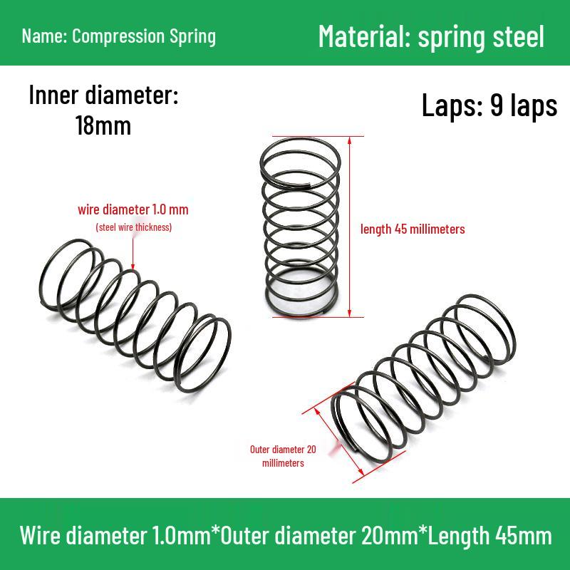 Сверхмощный Y-образный амортизатор с компрессионной пружиной, диаметр проволоки 1,0 мм, внешний диаметр 5-20 мм.