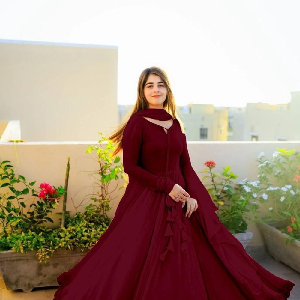 Расклешенное платье с дуптой для девочки и женщины