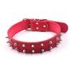 Punk Style Dog Collar with Spikes PU Leather Adjustable Studded Spiked Dog Collar Rivet Pet Collar