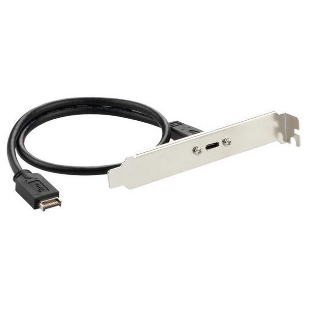 Ulyris USB Front Panel Header and Rear Panel Extension Bracket Male To Female Extension Cable 3.1 [45cm] Type-E Type-C