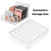 Cosmetic Storage Box Transparent Design Multiple Compartments Large Capacity Makeup Organizer 7 Sections Divided Clear Storage Holder