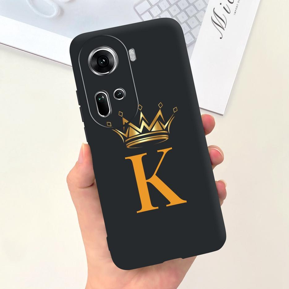 Чехол для Oppo Reno 11 5G Reno11 F Милая корона Буквы Чехол Мягкий силиконовый чехол для телефона Для Oppo Reno11 Pro Reno 11F Задняя крышка Сумки