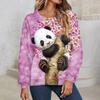 Kawaii Panda Cat Sweatshirts Animal Pattern 3D Print Women Fashion Streetwear Long Sleeve Hoodies Pullovers Tops Female Clothing