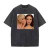 Doll Party Meme Graphic Meme T Shirts Unisex Women Short Sleeve Gothic High Street Tshirt Vintage Washed  Cotton Loose T Shirt