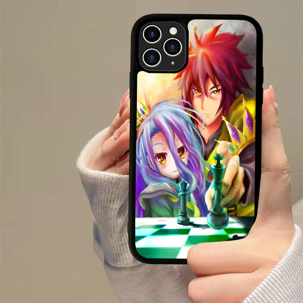 N-No Game No life Phone Case Silicone PC+TPU For For iPhone 11 12 13 14 15 16 Plus Pro Max Cover