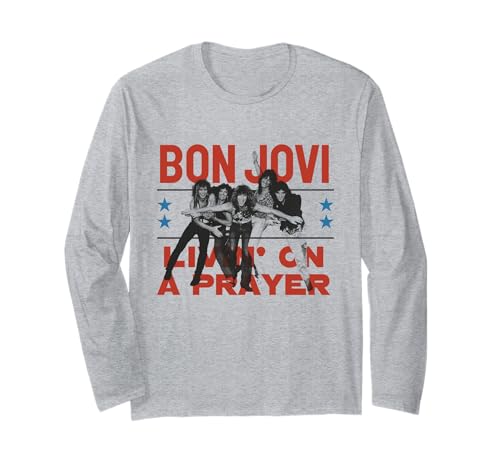 Bon Jovi Livin' On A Prayer Официальная футболка с длинным рукавом