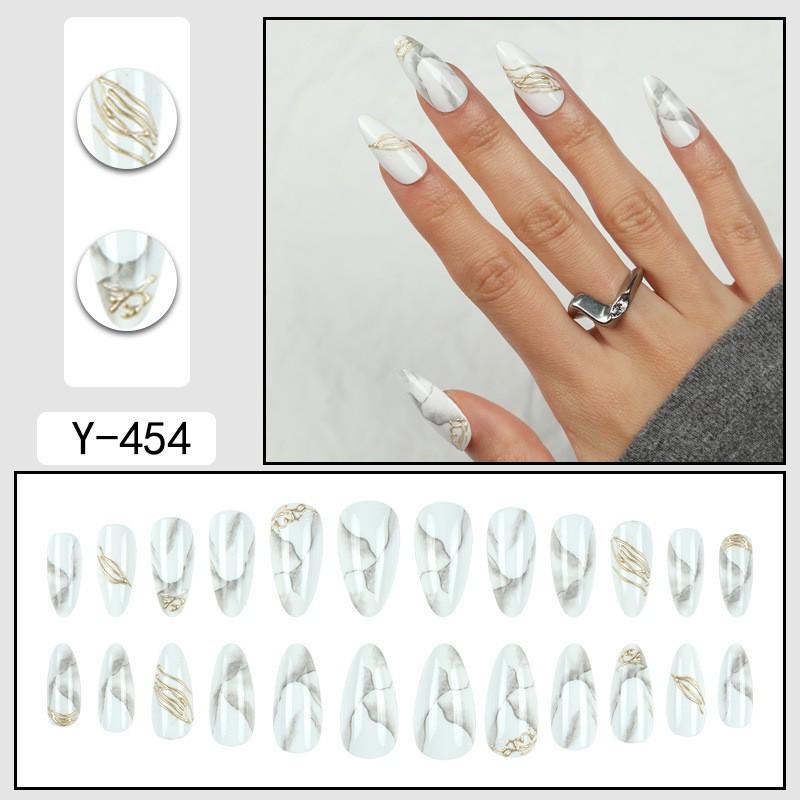 Short Press-On Nails Set With Floral Design Minimalist False Women Wearable Nail Tips In Multiple Colors