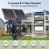 OKAM PRO 10X Zoom AOV Solar Camera Dual Solar Panels 16000mAh Battery HD 25MP 4G Outdoor Camera Waterproof Night Vision IP CCTV