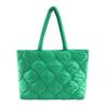Women's Monochromatic Shift Bag  Large Capacity  Cotton Bag  Diamond Shoulder Bag  Elegant  Winter