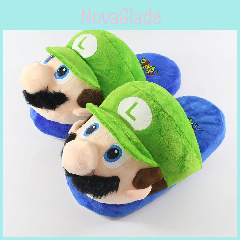 Yoshi Mario Cartoon Home Slippers With Super Soft Fleece For Couples Winter Comfort