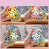 Charming Pvc Flower Panda Keychain With Cute Design Perfect For Keys And Bags