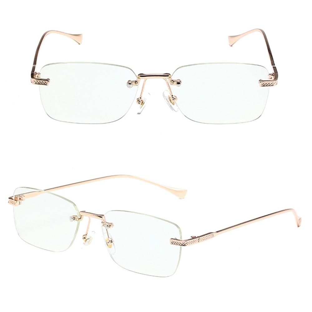 Rimless Square Sunglasses for Women Small Rectangle Ladies Metal Shades Punk Sun Glasses for Women