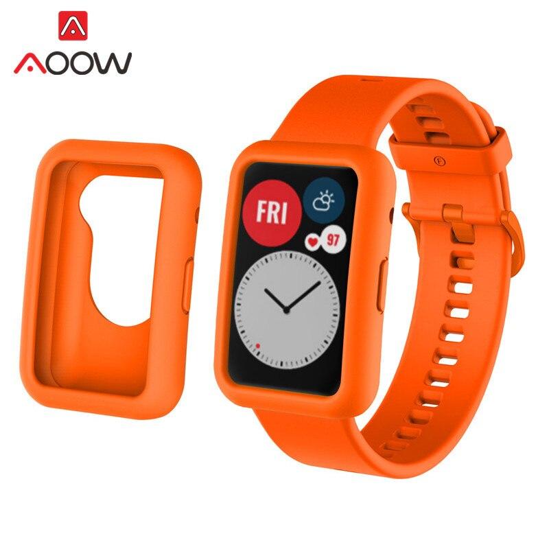 Силиконовый спортивный ремешок для часов Huawei, подходящий для фитнеса, умных часов, защитный чехол, комплект, сменный ремешок на запястье, браслет Correa