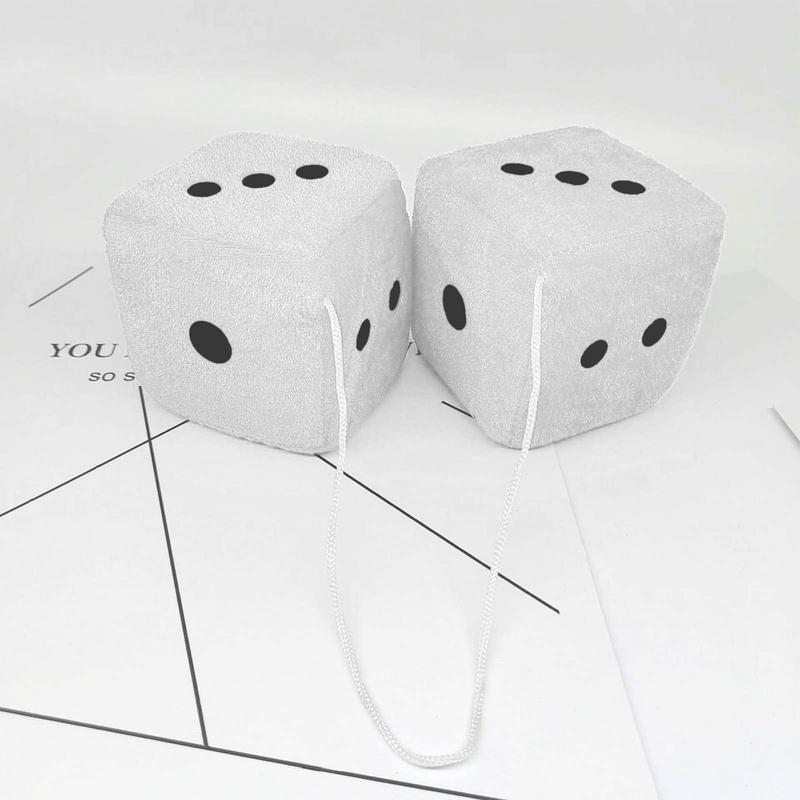 Мягкие разноцветные плюшевые игральные кости подвеска для автомобиля новогодние игральные кости бархатные игральные кости модель украшения зеркала заднего вида стиль