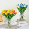 10Pcs Artificial Tulip Realistic Fake Flower Branch Home Office Wedding Party Table Centerpiece Indoor Outdoor Faux Bloom Plants Decoration