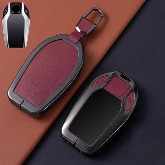 Zinc Alloy Leather Car Smart Key Case Cover For BMW G12 G30 X4 X5 730Li 740i 7