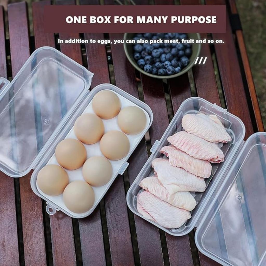 3 упаковки ящиков для хранения яиц, сетчатый лоток для яиц, противоударный, герметичный держатель для яиц, контейнер для холодильника, кемпинга, пикника, походов, пластиковый ящик для хранения яиц