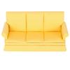 1:12 Doll House Mini Sofa with 3pcs Pillow Living Room Furniture Wooden Doll House Decoration