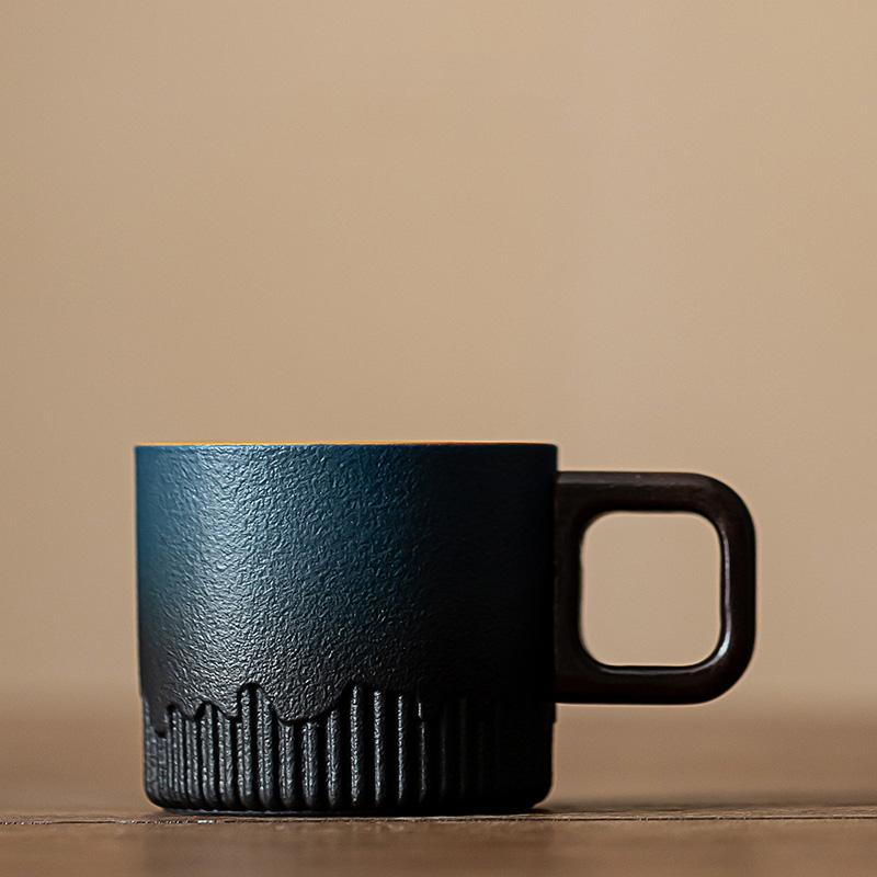 60 мл Градиентная керамическая чайная чашка с ручкой, термостойкая кофейная чашка, бытовая мини-минималистичная кружка ручной работы