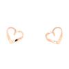 ESTELLE [Official] Women's K10 Pink Gold Heart Motif Earrings 0202-3522-0019-0000