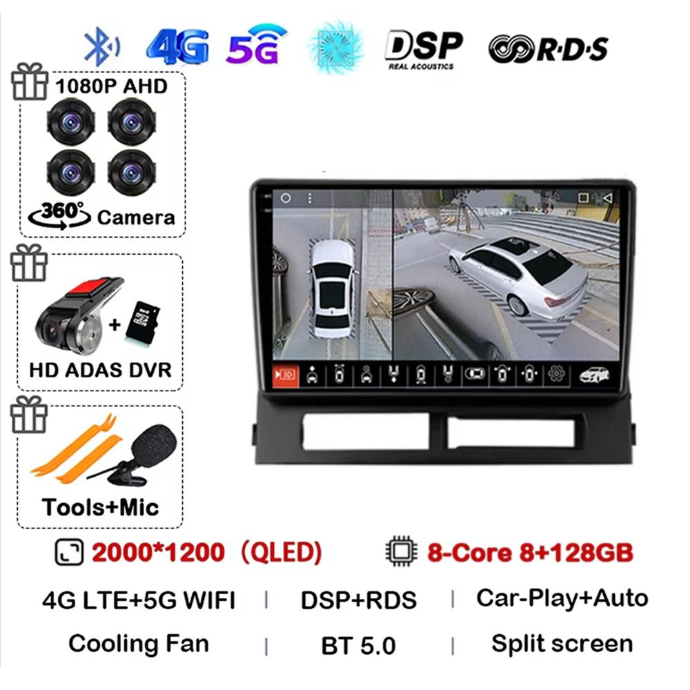 Carplay для Toyota Prius XW20 II 2 2003-2011 Android 14 Android Auto 2DIN Авторадио Lettore Unità Principal GPS Stereo Multim