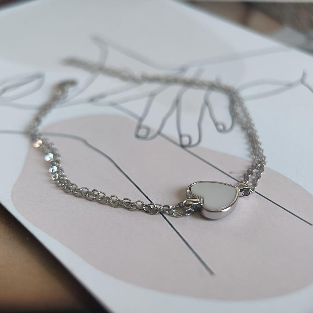 Серебряный браслет с натуральным перламутром, вес изделия 2,01 гр (2184591)