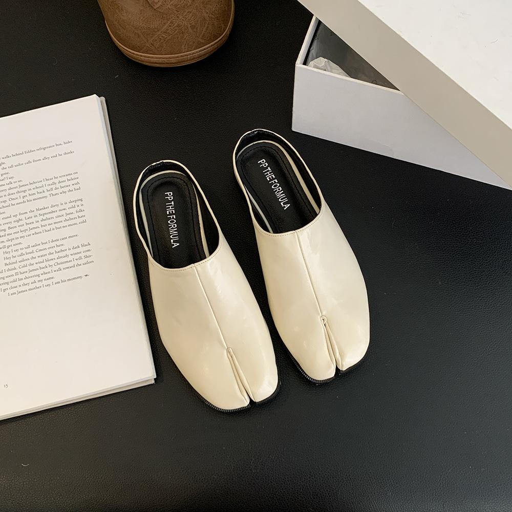 Мода Модные женские тапочки с застежкой-молнией на липучке Мюли Шлепанцы Повседневные туфли на низком каблуке Черные коричневые бежевые туфли женские Размер 39